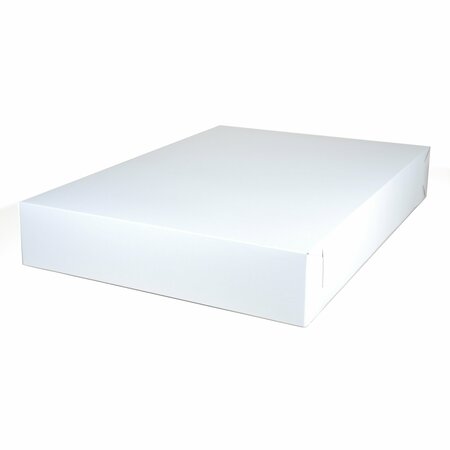 SCT White Two-Piece Non-Window Bakery Boxes, 26 x 18.5 x 4, White, Paper, 25PK SCH 1095